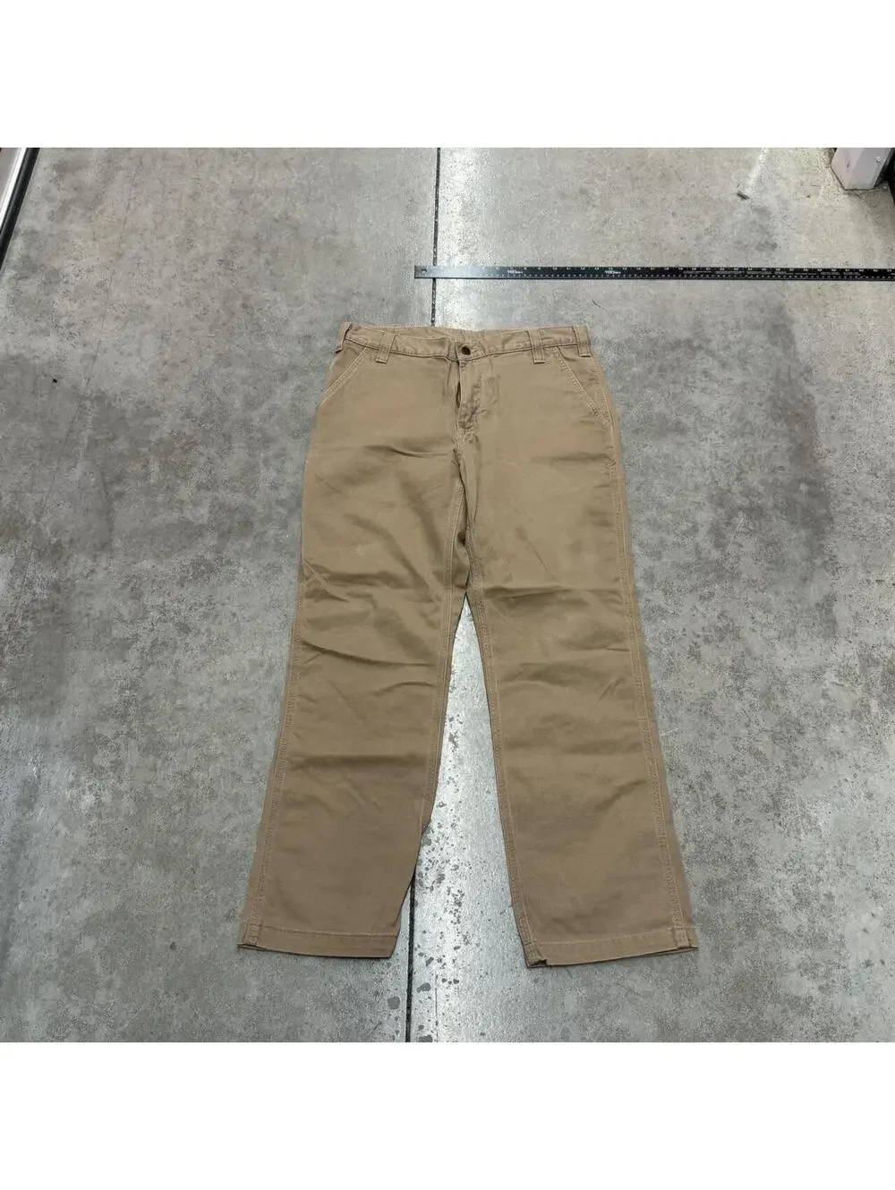 vintage carhartt beige relaxed baggy fit cargo pants size 34 x 32